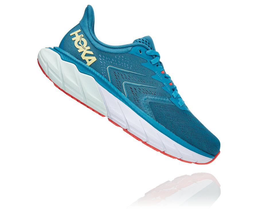 Hoka One One Hardloopschoenen Dames - Arahi 5 - Blauw/Wit - UK9623518